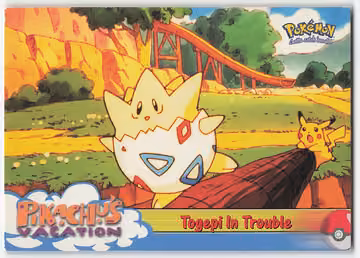 Togepi In Trouble — Pokemon 1999 Topps Movie · #45 · Englisch, Vorderseite