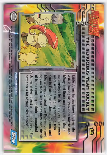 The Nefarious Team Rocket, Rückseite
