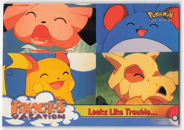 Looks Like Trouble... — Pokemon 1999 Topps Movie · #44 · Englisch, Vorderseite
