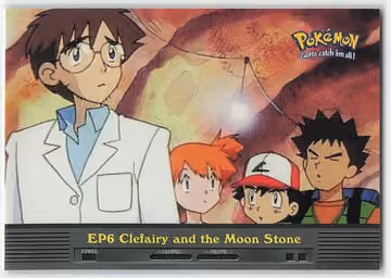 Clefairy and the Moon Stone — Pokemon 2000 Topps TV · #EP6 · Englisch, Vorderseite