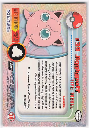 Jigglypuff, Rückseite
