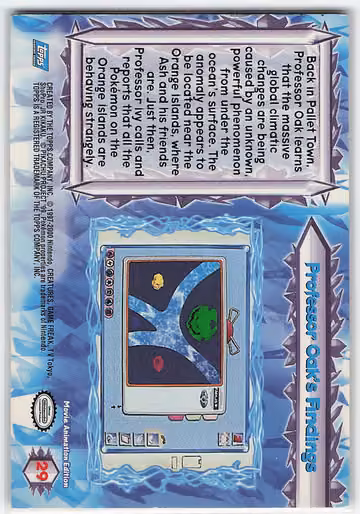Professor Oak's Findings, Rückseite