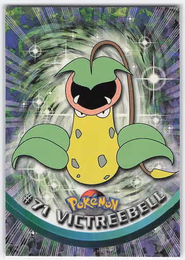 Victreebel — Pokemon 1999 Topps TV · #71 · Englisch, Vorderseite