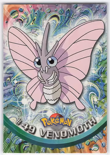 Venomoth — Pokemon 1999 Topps TV · #49 · Englisch, Vorderseite