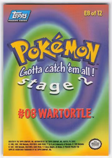 Wartortle, Rückseite
