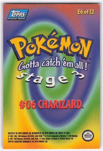 Charizard, Rückseite