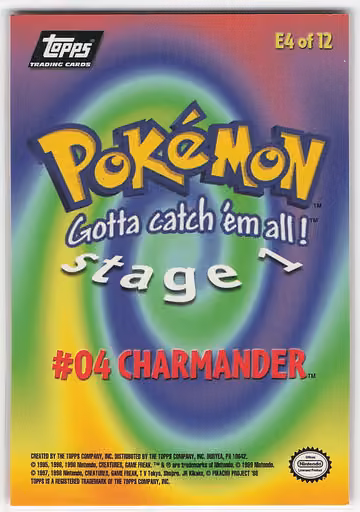 Charmander, Rückseite