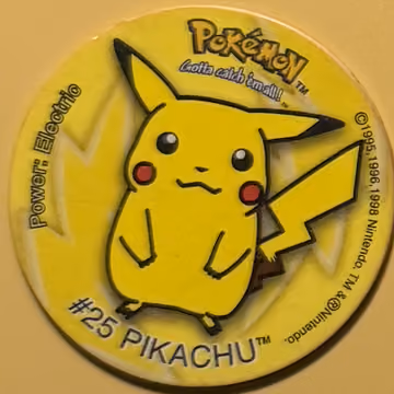 Pikachu — Tazo · Tazo · Tazo Nr. 7 · Englisch, Vorderseite