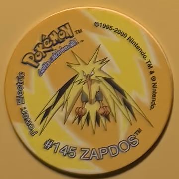 Zapdos — Tazo · Tazo 2 · Tazo Nr. 32 · Englisch, Vorderseite