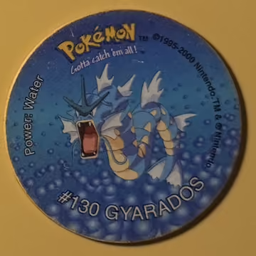 Gyarados — Tazo · Tazo 2 · Tazo Nr. 62 · Englisch, Vorderseite