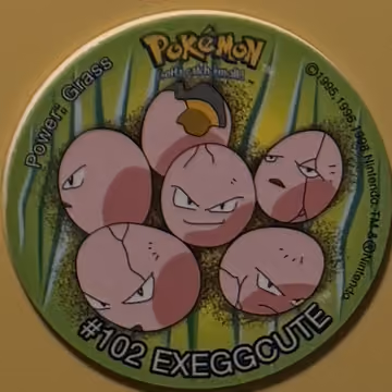 Exeggcute — Tazo · Tazo · Tazo Nr. 19 · Englisch, Vorderseite
