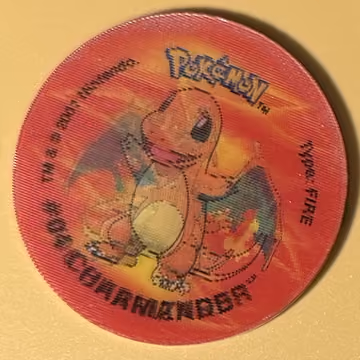 Charmander – Charmeleon – Charizard — Tazo · 3D Tazos · Tazo Nr. 02 · Englisch, Vorderseite