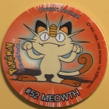 Meowth — Tazo · Tazo · Tazo Nr. 12 · Englisch, Vorderseite