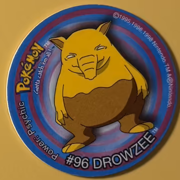 Drowzee — Tazo · Tazo · Tazo Nr. 18 · Englisch, Vorderseite