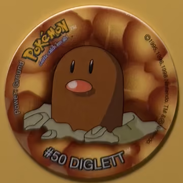 Diglett — Tazo · Tazo · Tazo Nr. 11 · Englisch, Vorderseite