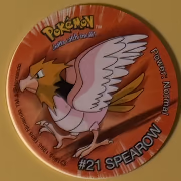 Spearow — Tazo · Tazo · Tazo Nr. 6 · Englisch, Vorderseite