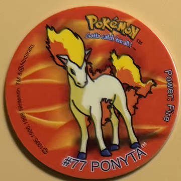 Ponyta — Tazo · Tazo · Tazo Nr. 16 · Englisch, Vorderseite