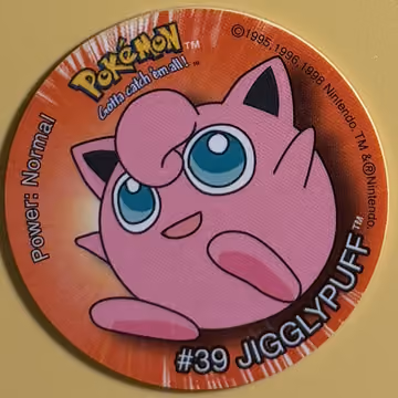 Jigglypuff — Tazo · Tazo · Tazo Nr. 10 · Englisch, Vorderseite