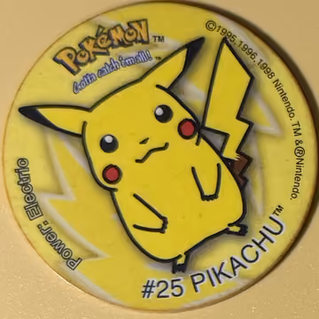 Pikachu — Tazo · Tazo · Tazo Nr. 7 · Englisch, Vorderseite