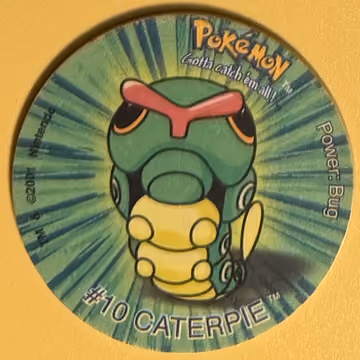Caterpie — Tazo · Tazo 3 · Tazo Nr. 81 · Englisch, Vorderseite