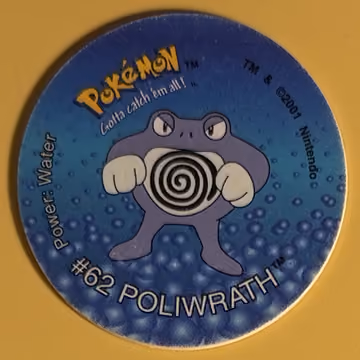 Poliwrath — Tazo · Tazo 3 · Tazo Nr. 83 · Englisch, Vorderseite