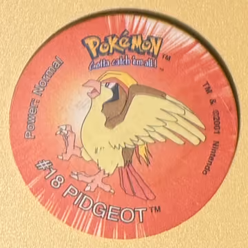 Pidgeot — Tazo · Tazo 3 · Tazo Nr. 92 · Englisch, Vorderseite