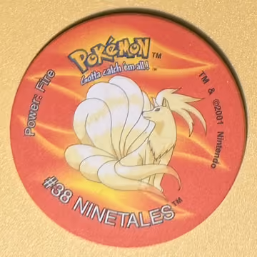 Ninetales — Tazo · Tazo 3 · Tazo Nr. 104 · Englisch, Vorderseite