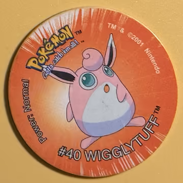 Wigglytuff — Tazo · Tazo 3 · Tazo Nr. 102 · Englisch, Vorderseite