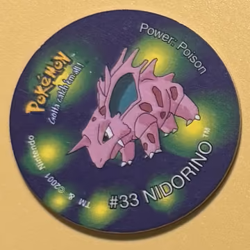 Nidorino — Tazo · Tazo 3 · Tazo Nr. 100 · Englisch, Vorderseite