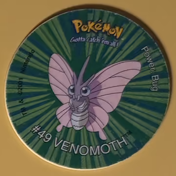 Venomoth — Tazo · Tazo 3 · Tazo Nr. 106 · Englisch, Vorderseite