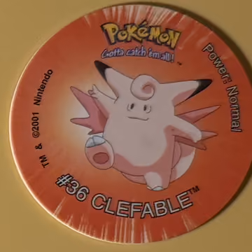 Clefable — Tazo · Tazo 3 · Tazo Nr. 101 · Englisch, Vorderseite