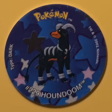 Houndoom — Tazo · Last Ever Collection · Tazo Nr. 27 · Englisch, Vorderseite