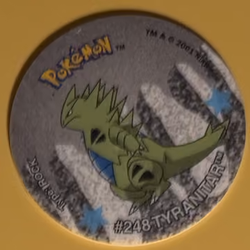 Tyranitar — Tazo · Last Ever Collection · Tazo Nr. 32 · Englisch, Vorderseite