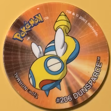 Dunsparce — Tazo · Last Ever Collection · Tazo Nr. 38 · Englisch, Vorderseite