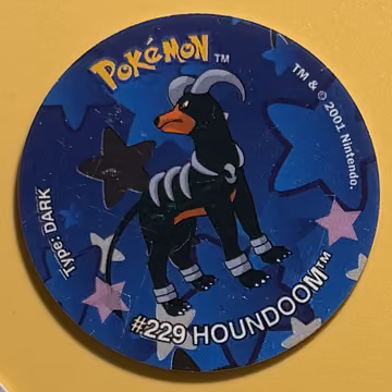 Houndoom — Tazo · Last Ever Collection · Tazo Nr. 1 · Englisch, Vorderseite