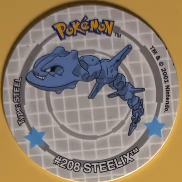 Steelix — Tazo · Last Ever Collection · Tazo Nr. 9 · Englisch, Vorderseite