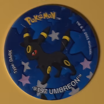 Umbreon — Tazo · Last Ever Collection · Tazo Nr. 12 · Englisch, Vorderseite