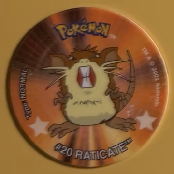 Raticate — Tazo · Last Ever Collection · Tazo Nr. 13 · Englisch, Vorderseite