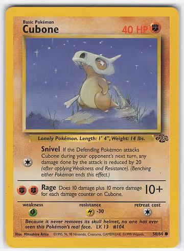 Cubone — Jungle · #50 · Englisch, Vorderseite