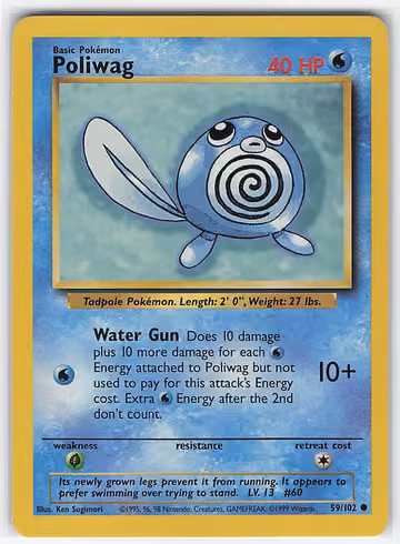 Poliwag — Base Set · #59 · Englisch, Vorderseite