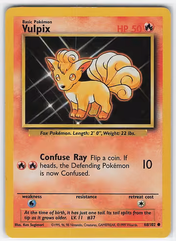 Vulpix — Base Set · #68 · Englisch, Vorderseite