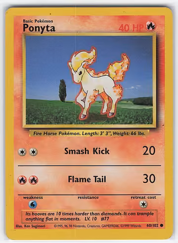 Ponyta — Base Set · #60 · Englisch, Vorderseite