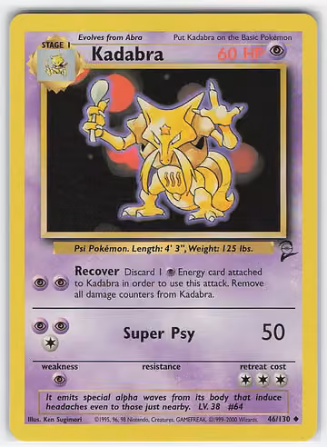 Kadabra — Base Set 2 · #46 · Englisch, Vorderseite