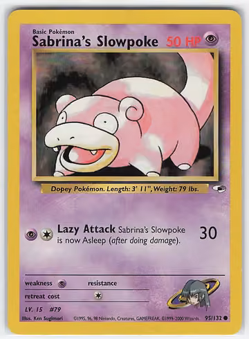 Sabrina's Slowpoke — Gym Heroes · #95 · Englisch, Vorderseite