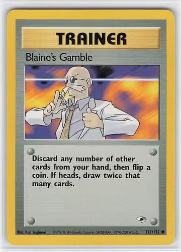 Blaine's Gamble — Gym Heroes · #121 · Englisch, Vorderseite