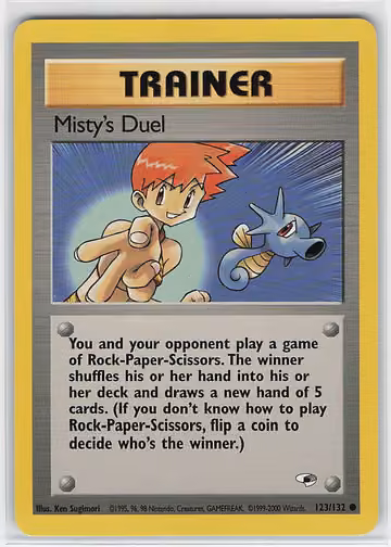 Misty's Duel — Gym Heroes · #123 · Englisch, Vorderseite