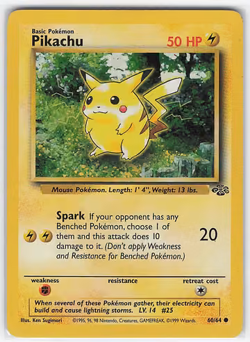 Pikachu — Jungle · #60 · Englisch, Vorderseite