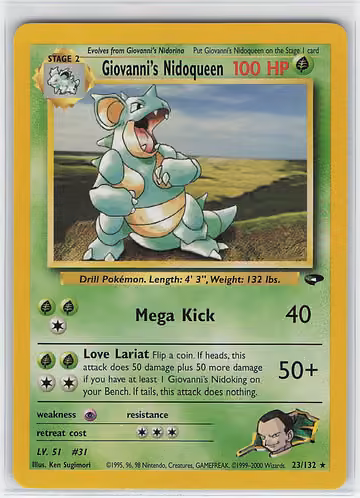 Giovanni's Nidoqueen — Gym Challenge · #23 · Englisch, Vorderseite