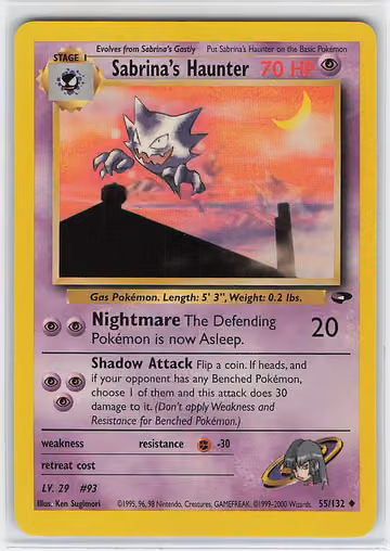 Sabrina's Haunter — Gym Challenge · #55 · Englisch, Vorderseite