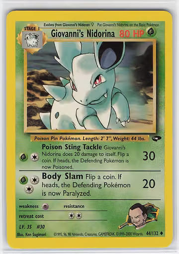 Giovanni's Nidorina — Gym Challenge · #44 · Englisch, Vorderseite